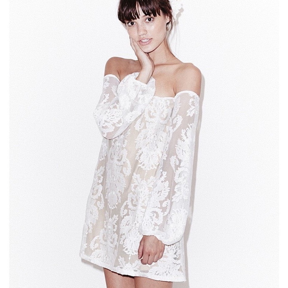 For Love & Lemons Precioso Dress Ivory Size XS